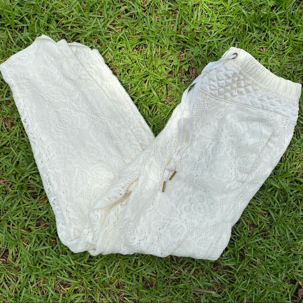 Saturday Sunday Quilted Lace Joggers Anthro